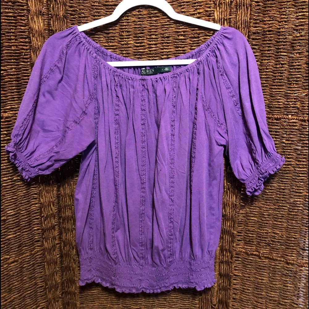 Lauren Ralph Lauren Elastic Waist Blouse